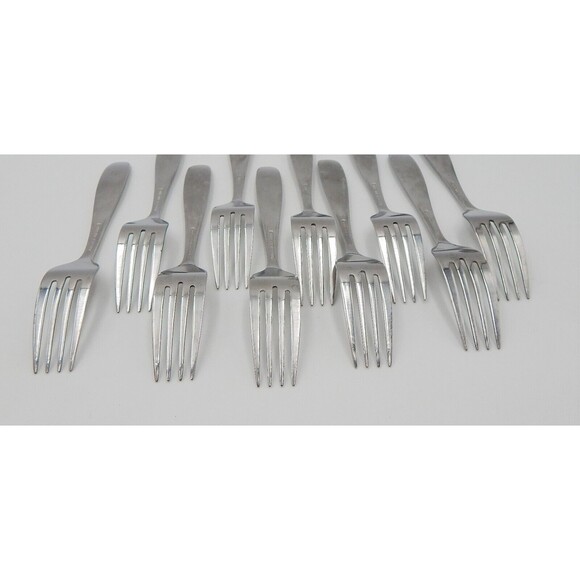 Pfaltzgraff Stainless Satin Delia Dinner Forks 18/0 Flatware 10 Pieces - Picture 9 of 10